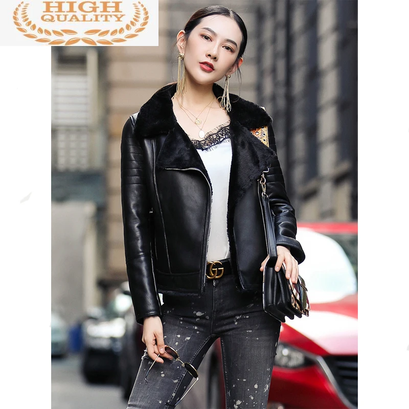 Genuine 2021 Leather Winter Jacket Women Sheep Shearling Fur Coat Female 100% Sheepskin Coats Chaqueta Mujer MY
Genuine 2021 Leather Winter Jacket Women Sheep Shearling Fur Coat Female 100% Sheepskin Coats Chaqueta Mujer MY