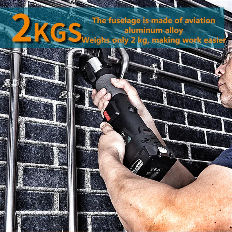 Rechargeable Electric Stainless Steel Pipe Crimping Tool PZ-1930 Powered Stainless Steel Pipe Pressing Tool 15mm/20mm/25mm
Rechargeable Electric Stainless Steel Pipe Crimping Tool PZ-1930 Powered Stainless Steel Pipe Pressing Tool 15mm/20mm/25mm