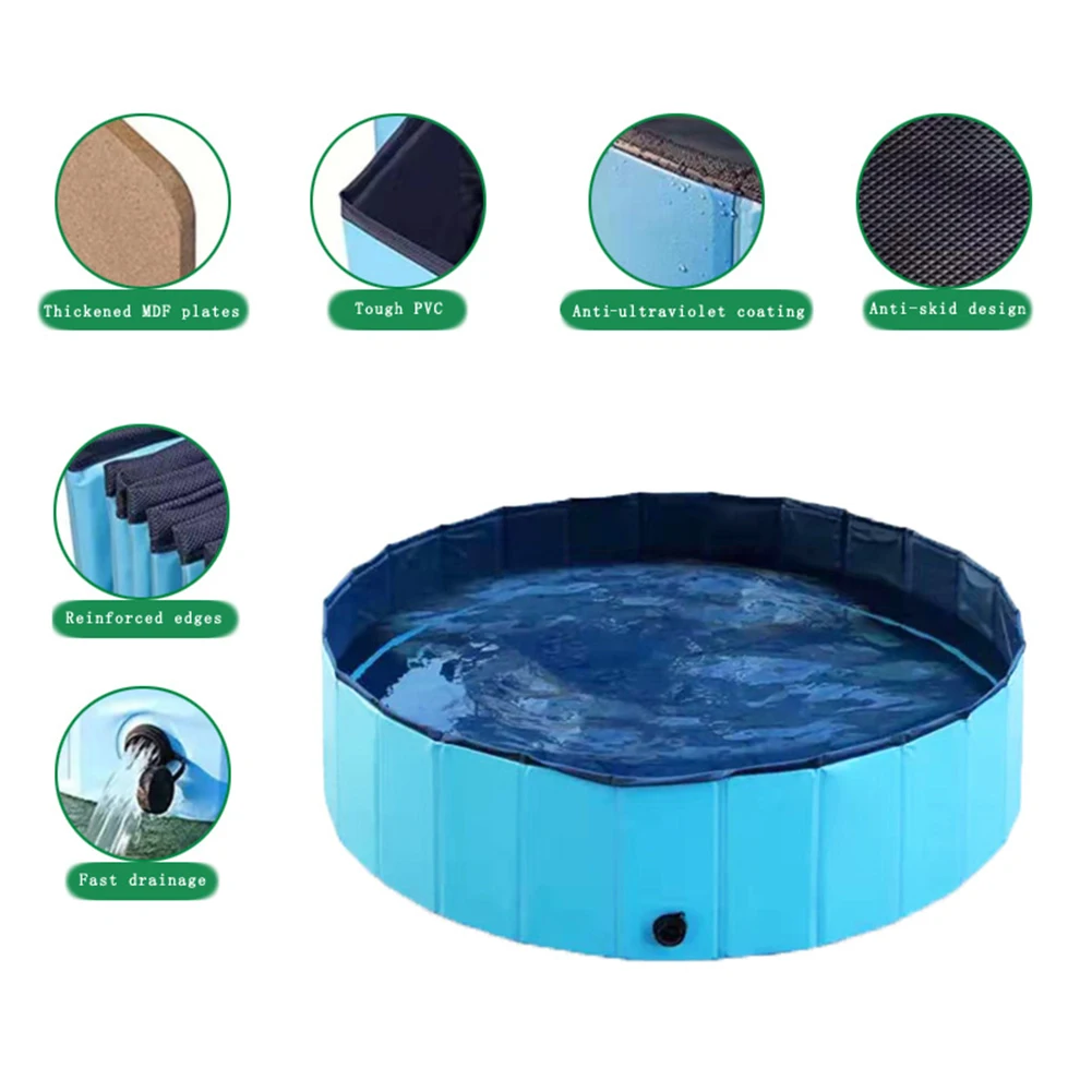 1PC Outdoor Pools Collapsible Bathing Pool Portable Collapsible Pet Swimming Pool PVC Kids Puppy Summer for Dogs Cats Kids
1PC Outdoor Pools Collapsible Bathing Pool Portable Collapsible Pet Swimming Pool PVC Kids Puppy Summer for Dogs Cats Kids