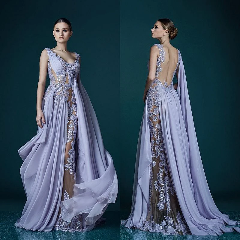 Deep V-neck Lavender Evening Dresses With Wrap Appliques Sheer Backless Celebrity Dress Evening Gowns 2017 Stunning Chiffon Long
Deep V-neck Lavender Evening Dresses With Wrap Appliques Sheer Backless Celebrity Dress Evening Gowns 2017 Stunning Chiffon Long