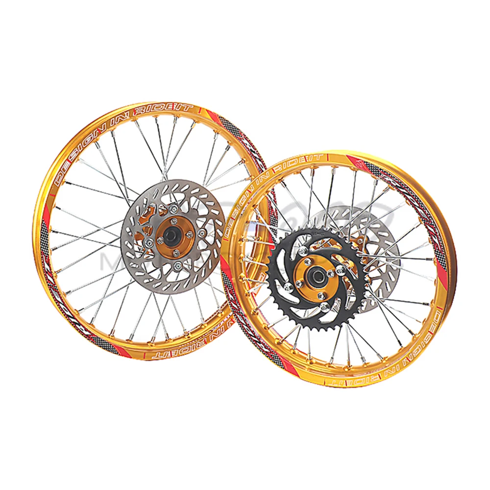 Motorcycle Front 1.60-17 Rear 1.85-14 inch Alloy Wheel Rim With CNC Hub Brake Disc For KAYO HR-160cc TY150CC Dirt Pit Bike
Motorcycle Front 1.60-17 Rear 1.85-14 inch Alloy Wheel Rim With CNC Hub Brake Disc For KAYO HR-160cc TY150CC Dirt Pit Bike