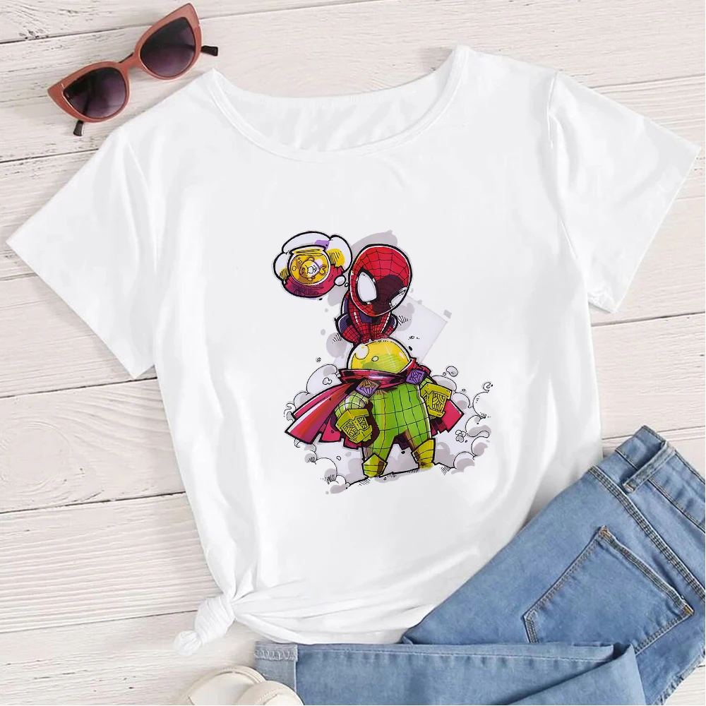 Marvel White T Shirt Women Cute Funny Spider Man Print Graphic Tees Women Streetwear Super Hero Tee Shirt Femme Short Sleeve
Marvel White T Shirt Women Cute Funny Spider Man Print Graphic Tees Women Streetwear Super Hero Tee Shirt Femme Short Sleeve