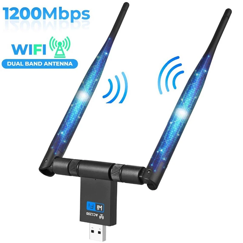 USB беспроводной Wifi адаптер двухдиапазонный 2,4G и 5,8G антенна Wifi ключ 1200 Мбит/с USB сетевая карта для ПК ноутбука
USB беспроводной Wifi адаптер двухдиапазонный 2,4G и 5,8G антенна Wifi ключ 1200 Мбит/с USB сетевая карта для ПК ноутбука
