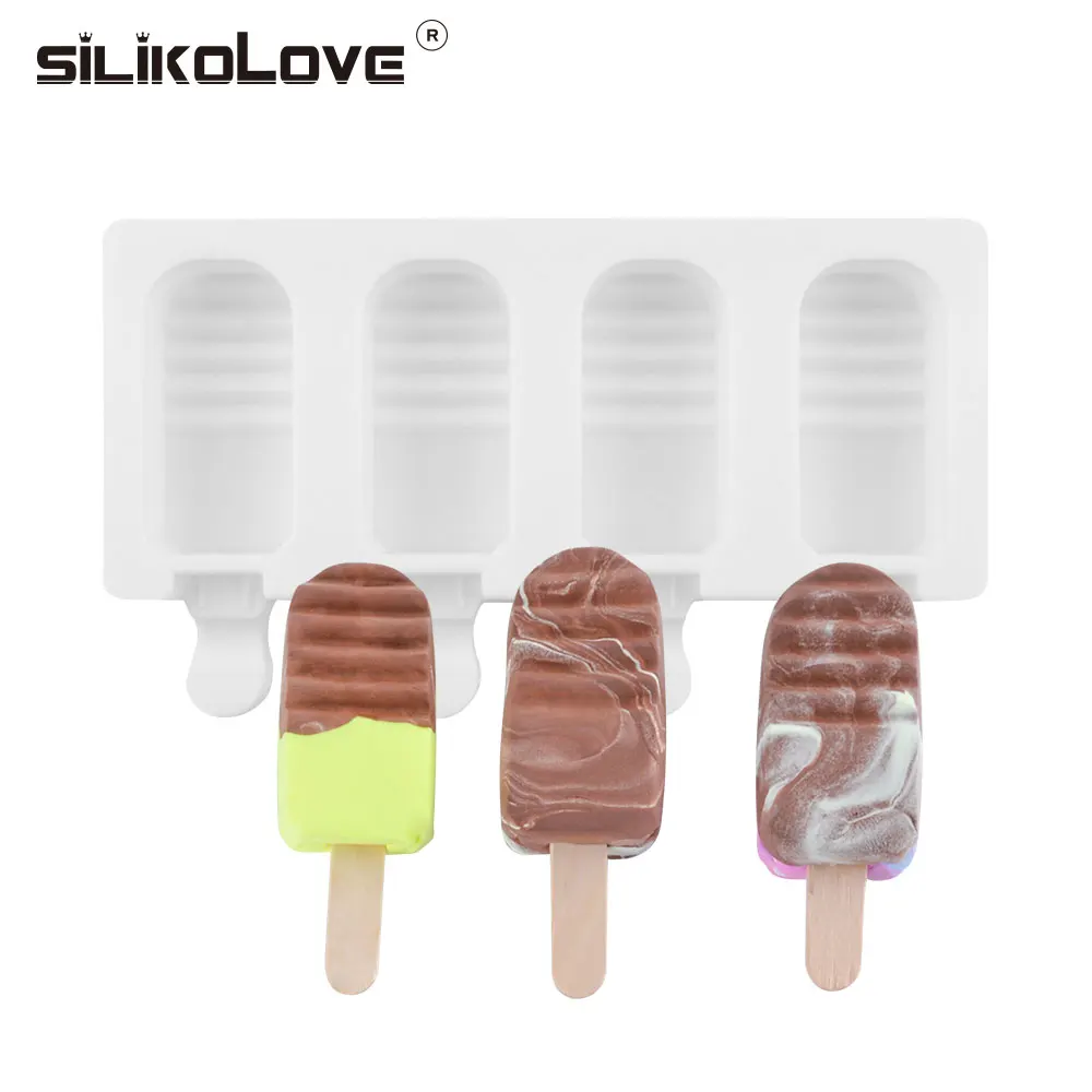 SILIKOLOVE Chocolate Ice Cream Mold Silicone Popsicle Mold DIY Homedade Ice Cream Tray
SILIKOLOVE Chocolate Ice Cream Mold Silicone Popsicle Mold DIY Homedade Ice Cream Tray