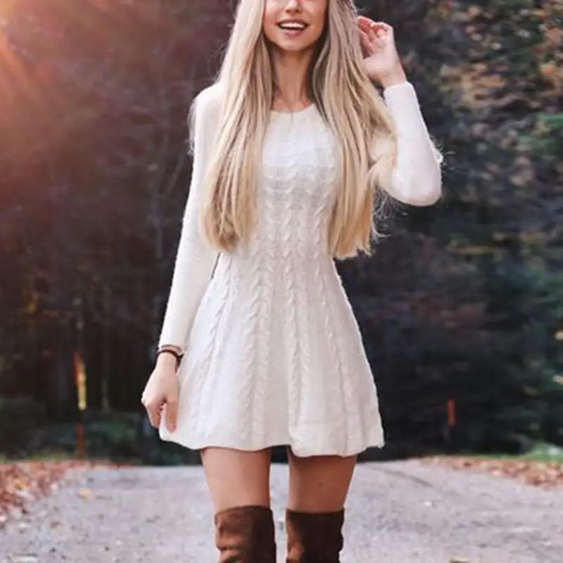 Knit Sweater Dress Women O-neck Sexy Long Sleeve Loose Oversize Party Work Harajuku slim Autumn Winter Vestido Streetwear
Knit Sweater Dress Women O-neck Sexy Long Sleeve Loose Oversize Party Work Harajuku slim Autumn Winter Vestido Streetwear