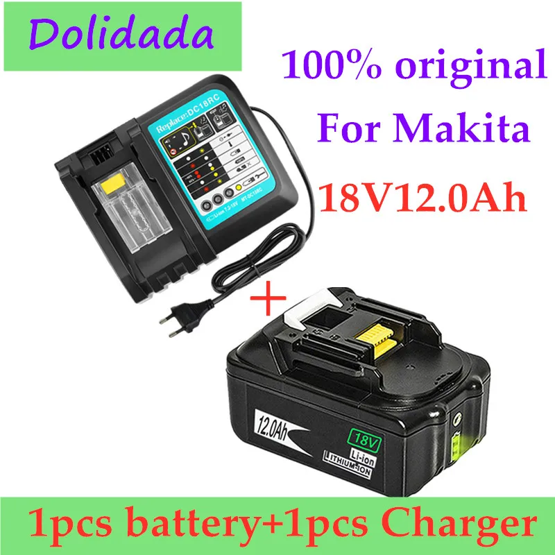 2PCS Original 18V12Ah Rechargeable Battery Li-Ion Battery Replacement Power Tool Battery for MAKITA BL1880 BL1860 BL1830+Charger
2PCS Original 18V12Ah Rechargeable Battery Li-Ion Battery Replacement Power Tool Battery for MAKITA BL1880 BL1860 BL1830+Charger