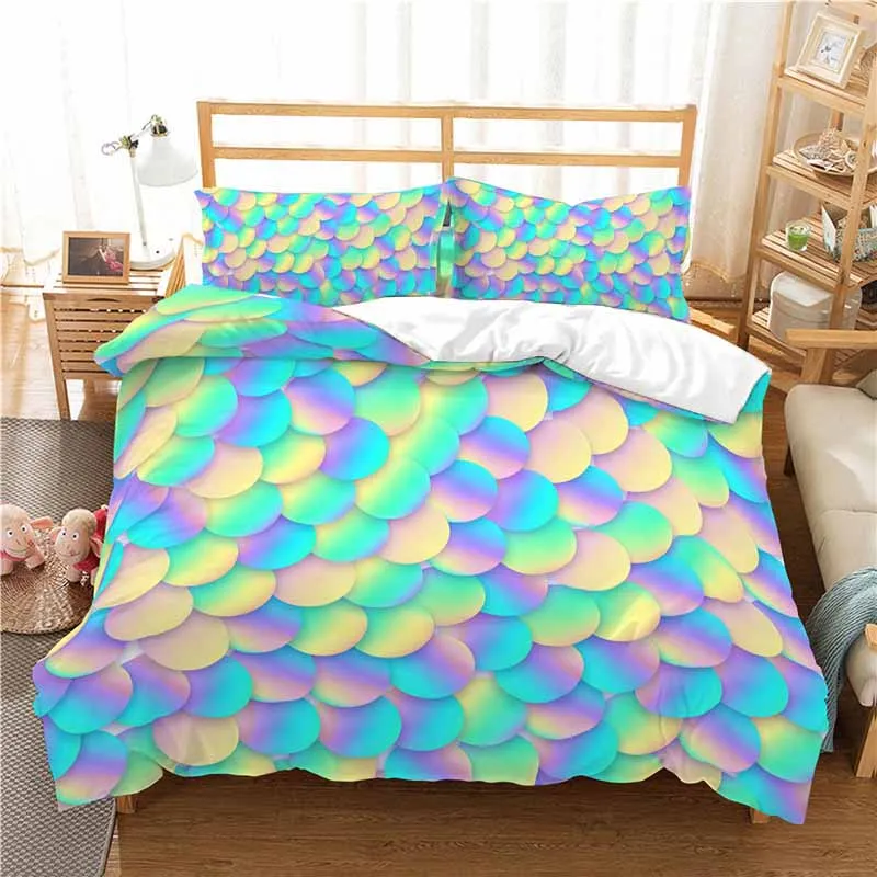 Home Textile Luxury 3D Mermaid Print 2/3Pcs Comfortable Duvet Cover Pillowcase Bedding Sets Single Queen and King EU/US/AU Size
Home Textile Luxury 3D Mermaid Print 2/3Pcs Comfortable Duvet Cover Pillowcase Bedding Sets Single Queen and King EU/US/AU Size