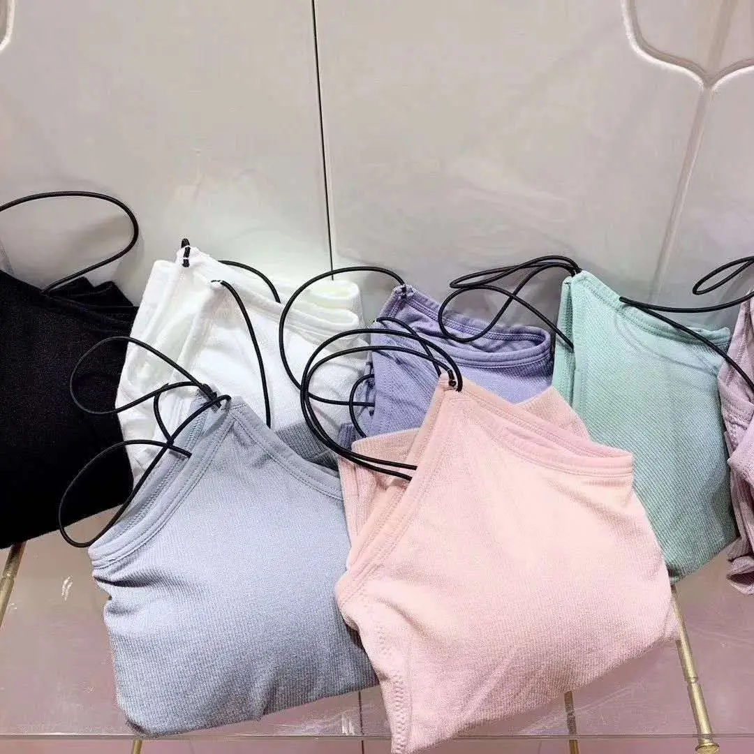 Women 2021 Spring Autumn New Fashion Slim Bottoming Vest Tops Female Sexy Sling Tops Ladies Solid Color Sleeveless Tops D890 
Women 2021 Spring Autumn New Fashion Slim Bottoming Vest Tops Female Sexy Sling Tops Ladies Solid Color Sleeveless Tops D890