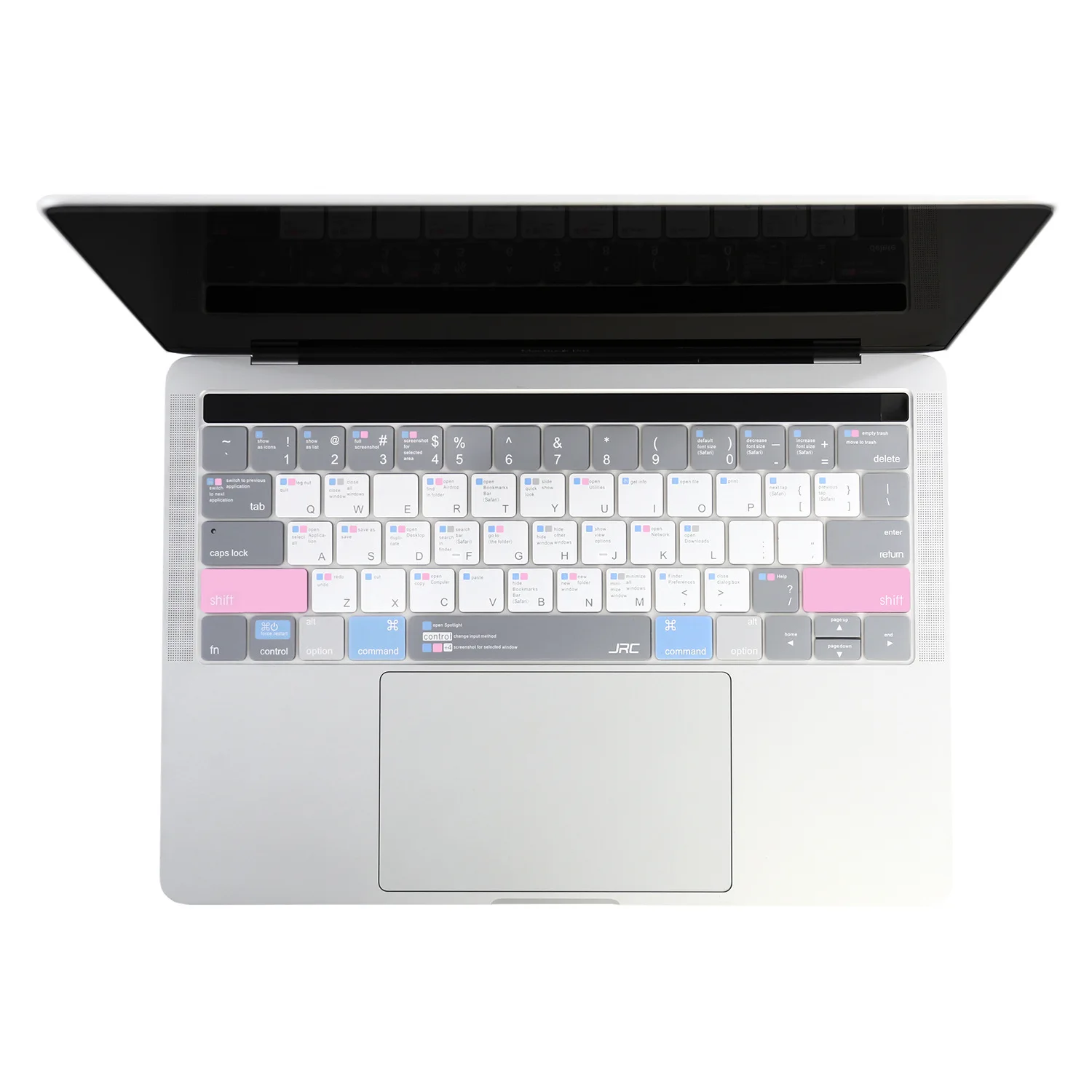 Ultra Thin Silicone MAC OS Shortcut Keyboard Cover for New MacBook Pro 13/15" Retina Model A1706 A1707 A1989 A1990 US Layout
Ultra Thin Silicone MAC OS Shortcut Keyboard Cover for New MacBook Pro 13/15" Retina Model A1706 A1707 A1989 A1990 US Layout