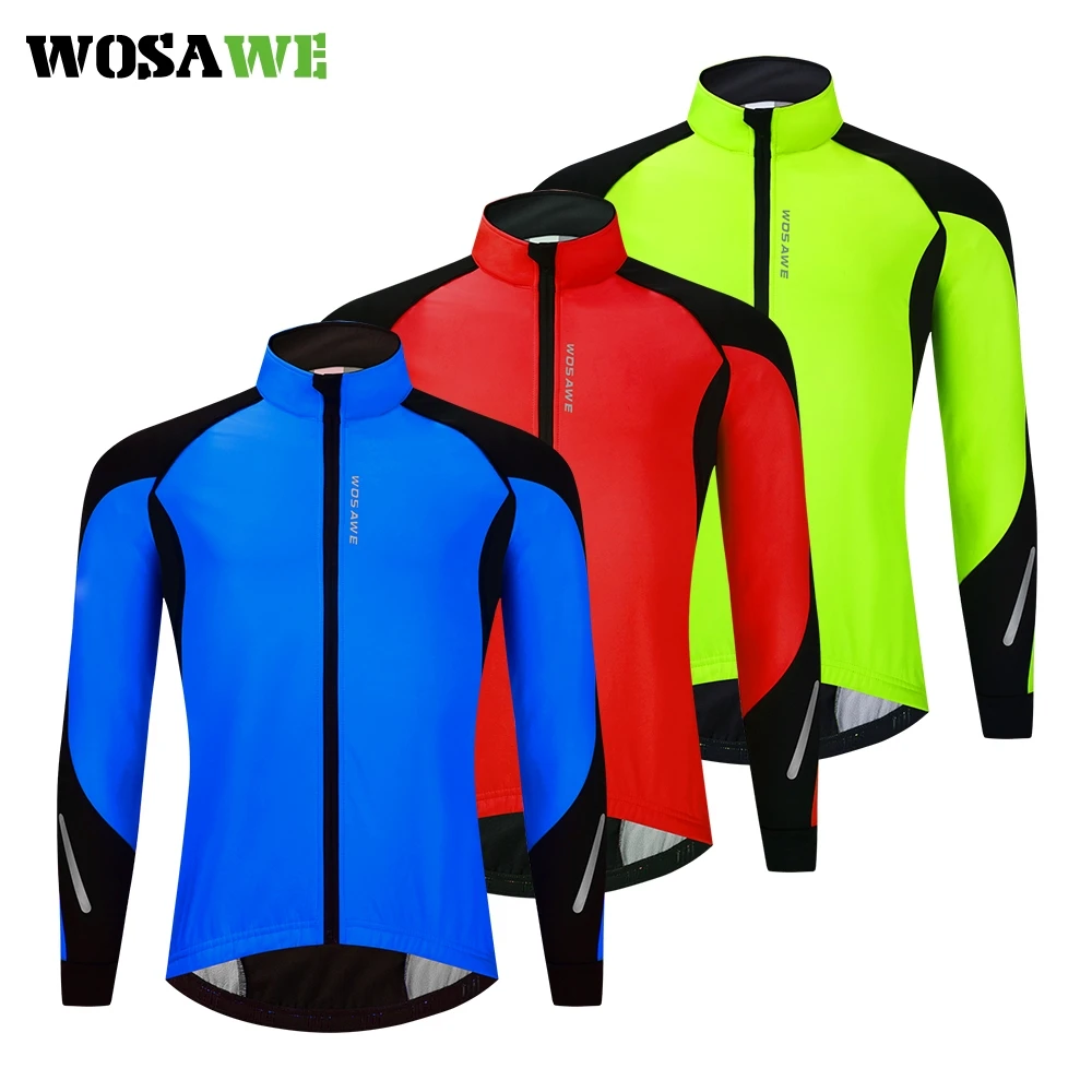 WOSAWE Men's Winter Windproof Cycling Jacket Water Repellent Full Zipper High collar Windbreaker Long Sleeve Thermal Sport Coat
WOSAWE Men's Winter Windproof Cycling Jacket Water Repellent Full Zipper High collar Windbreaker Long Sleeve Thermal Sport Coat
