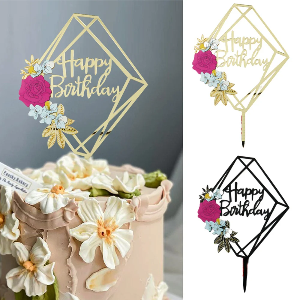 New Flower Bird Acrylic Cake Toppers Happy Birthday Christmas Wedding Cake Insert Party Decoration Baking Decorating Supplies
New Flower Bird Acrylic Cake Toppers Happy Birthday Christmas Wedding Cake Insert Party Decoration Baking Decorating Supplies