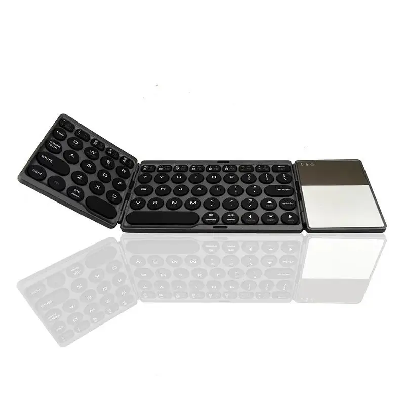 Brand new retro circle touch bluetooth keyboard three-system universal folding keyboard portable mini wireless keyboard
Brand new retro circle touch bluetooth keyboard three-system universal folding keyboard portable mini wireless keyboard