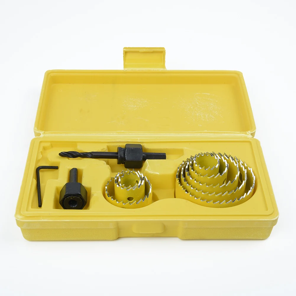 Sheet Drill Cutting Gadget Assorted Pack Working Set Carbon Steel Hole Wood Metal Tool 11Pcs Parts New Quality
Sheet Drill Cutting Gadget Assorted Pack Working Set Carbon Steel Hole Wood Metal Tool 11Pcs Parts New Quality