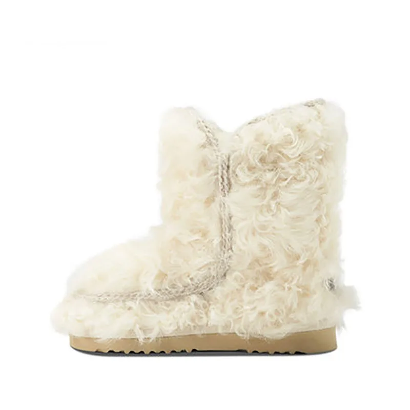 Winter Women's Ankle Snow Boots Fur Plush Lining Warm Shoes Beige White Pull On B7
Winter Women's Ankle Snow Boots Fur Plush Lining Warm Shoes Beige White Pull On B7