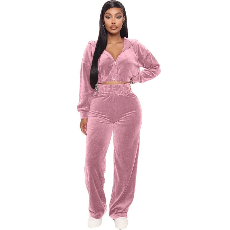 Tracksuit Two Piece Set Women Zipper Hoodie Sweatshirt Wide Leg Pant Sweat Suits Jogging Femme Chandal Mujer 2021 Pants Suits
Tracksuit Two Piece Set Women Zipper Hoodie Sweatshirt Wide Leg Pant Sweat Suits Jogging Femme Chandal Mujer 2021 Pants Suits