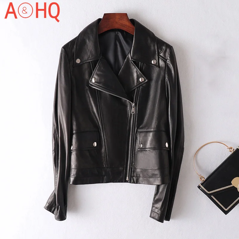 2021 New genuine leather Coat Women Black Slim Short Real Leather Jacket Ladies Motorcycle Biker Outerwear Female Autumn Clothes
2021 New genuine leather Coat Women Black Slim Short Real Leather Jacket Ladies Motorcycle Biker Outerwear Female Autumn Clothes