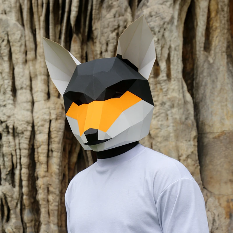 3D Paper Mold Dog Fox Head Mask Headgear Animal Model Halloween Cosplay Props Women Men Party Role Play DIY Craft Masks 
3D Paper Mold Dog Fox Head Mask Headgear Animal Model Halloween Cosplay Props Women Men Party Role Play DIY Craft Masks