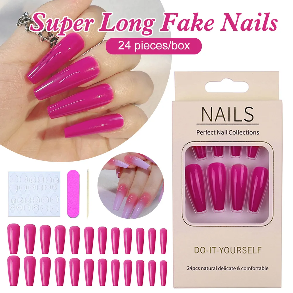 Super Long Fake Nails Press on False Nails Ballerina Full Cover Fingernails Tips Nail Art Decoration for Home Salon Support CSV
Super Long Fake Nails Press on False Nails Ballerina Full Cover Fingernails Tips Nail Art Decoration for Home Salon Support CSV