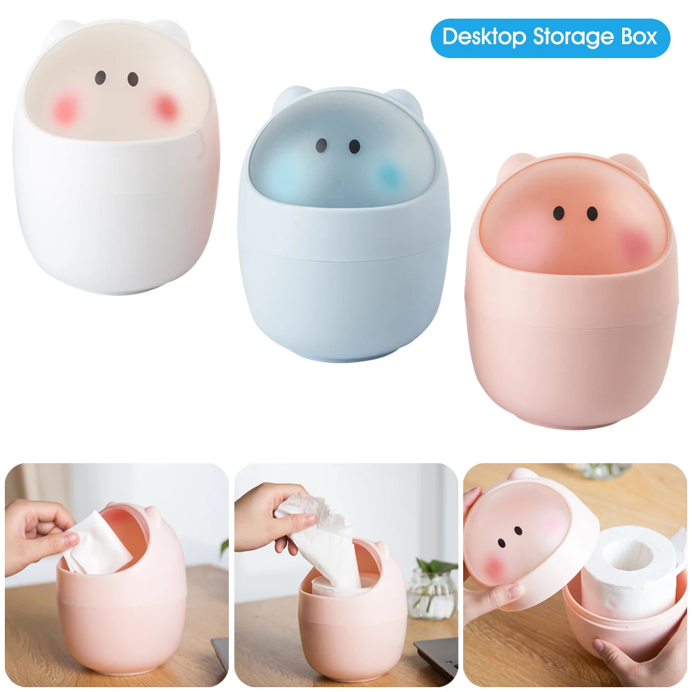 Desktop Cute Trash Can With Flip Lid Kitchen Bathroom Plastic Waste Bin Mini Garage Can For Home Office Storage Accessories
Desktop Cute Trash Can With Flip Lid Kitchen Bathroom Plastic Waste Bin Mini Garage Can For Home Office Storage Accessories