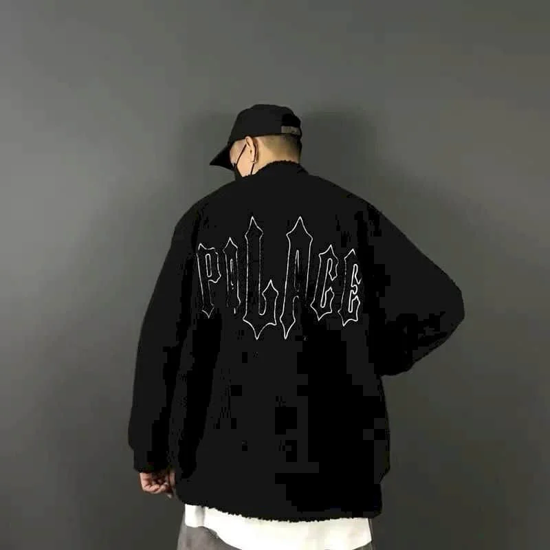 Autumn Winter Harajuku Jackets Men Loose Long Sleeves Jacket Embroideed Letters Streetwear Style Black Jacket Men's Coat
Autumn Winter Harajuku Jackets Men Loose Long Sleeves Jacket Embroideed Letters Streetwear Style Black Jacket Men's Coat