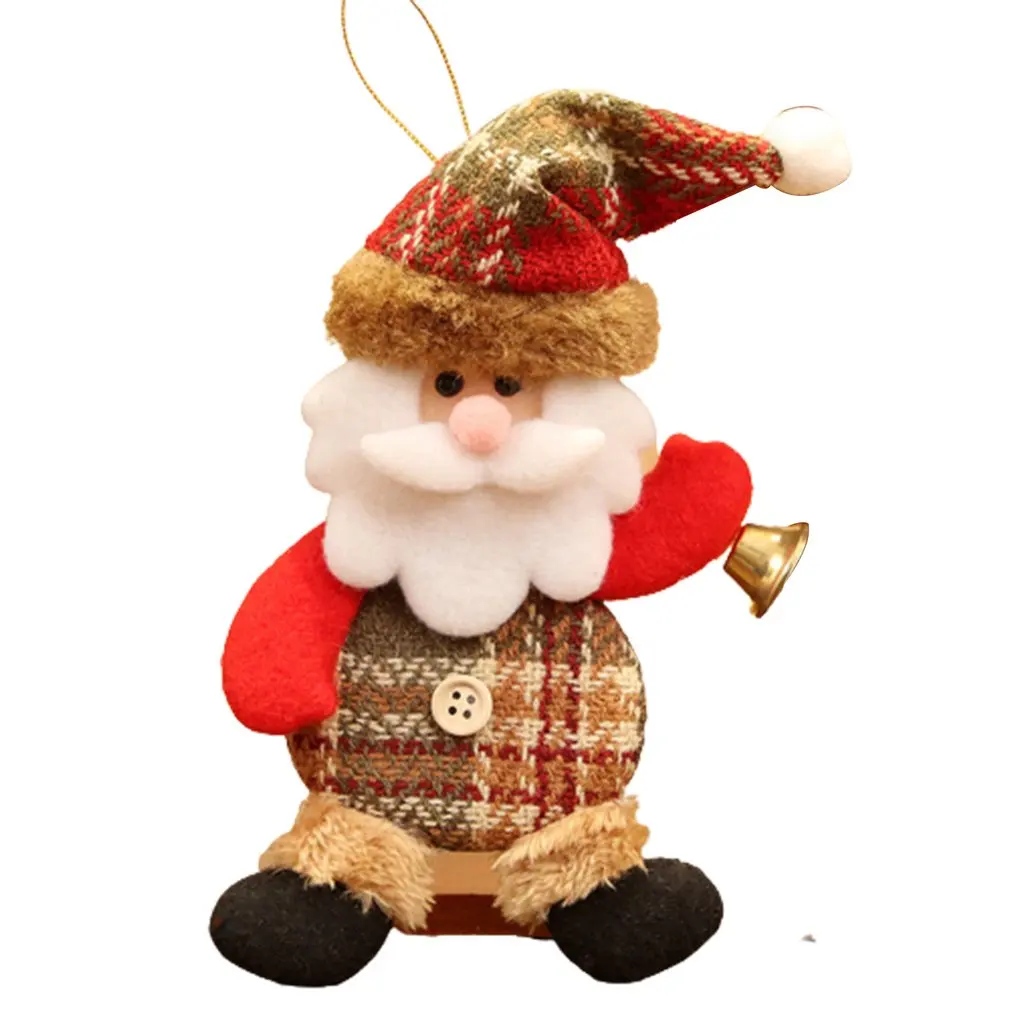 

Новогодние 2022 милые рождественские куклы Санта-Клаус/Снеговик/Лось Рождественская елка украшение для дома Рождество 2021 подарок для детей