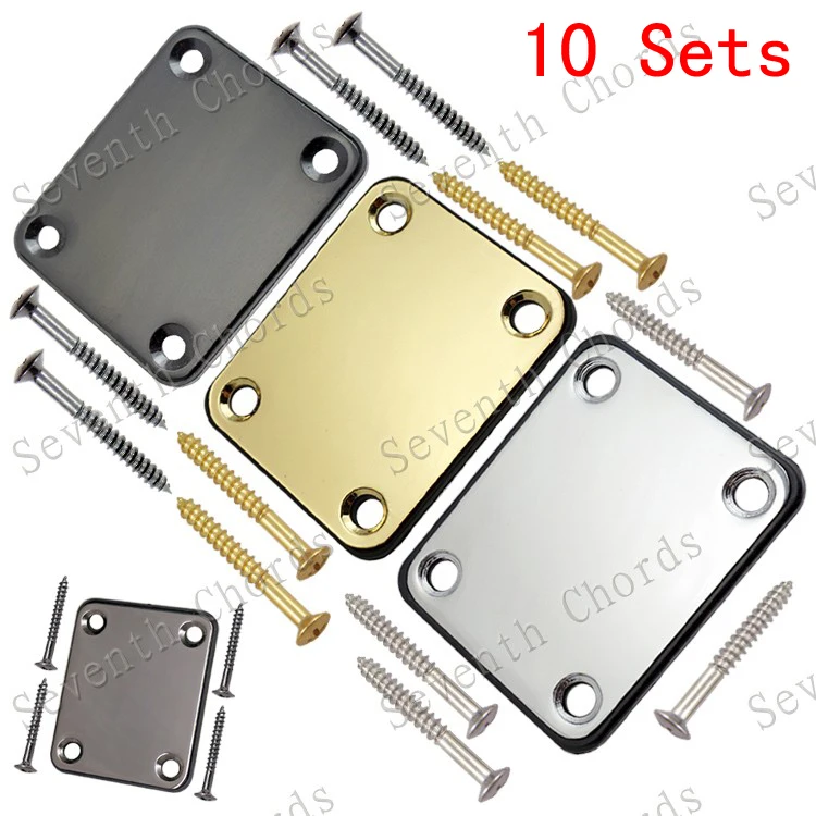 12 Sets 4 Colors Electric Bass Guitar Neck Plates Neck Joint plates for Electric Guitar Replacement parts
12 Sets 4 Colors Electric Bass Guitar Neck Plates Neck Joint plates for Electric Guitar Replacement parts