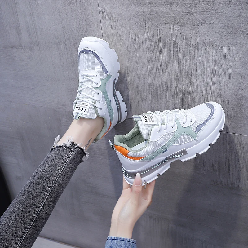 Sports Footwear Women's Running Shoes 2021 Summer New Mesh Breathable Platform Increased All-match Student's Sneakers Casual
Sports Footwear Women's Running Shoes 2021 Summer New Mesh Breathable Platform Increased All-match Student's Sneakers Casual
