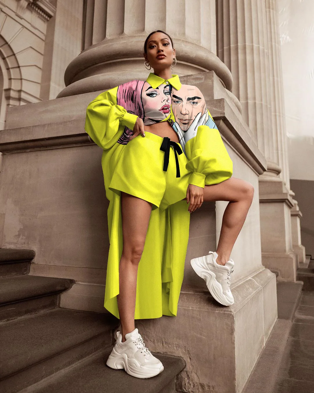 Women Sets Digital Cartoon Printing Long Goth Suit Collar Shirt Bow Tie Shorts Pants Streetwear Hipster Two-piece Suits Outfits
Women Sets Digital Cartoon Printing Long Goth Suit Collar Shirt Bow Tie Shorts Pants Streetwear Hipster Two-piece Suits Outfits