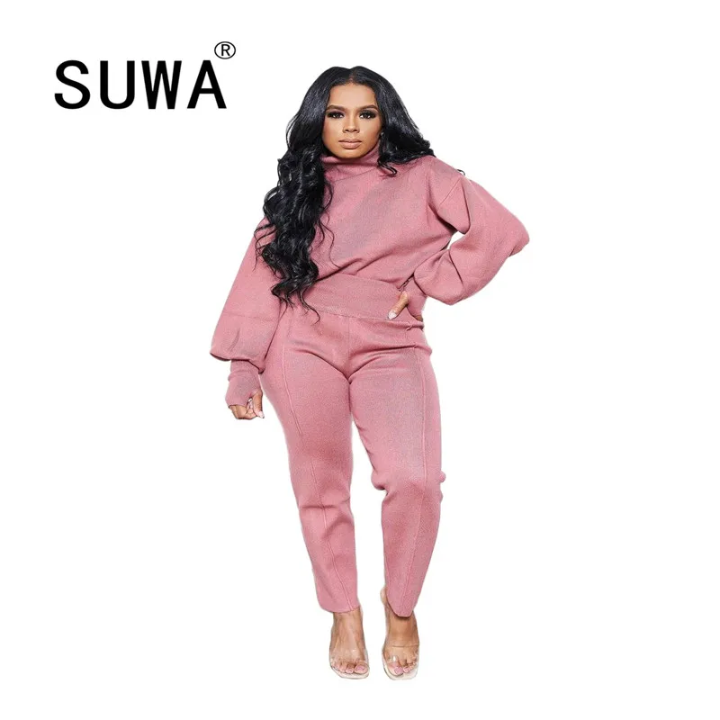 Fall Winter Wholesale Clothing Fashion Office Wear Women Two Piece Matching Sets Puff Sleeve Top And High Waist Pants Sweat Suit
Fall Winter Wholesale Clothing Fashion Office Wear Women Two Piece Matching Sets Puff Sleeve Top And High Waist Pants Sweat Suit