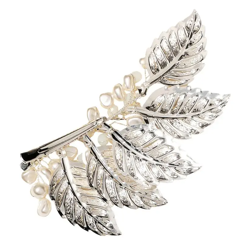 1pc Fashion Women Leaves Hair Barrettes Side Hair Clamps Pearl Hairpins Hair Clips
1pc Fashion Women Leaves Hair Barrettes Side Hair Clamps Pearl Hairpins Hair Clips