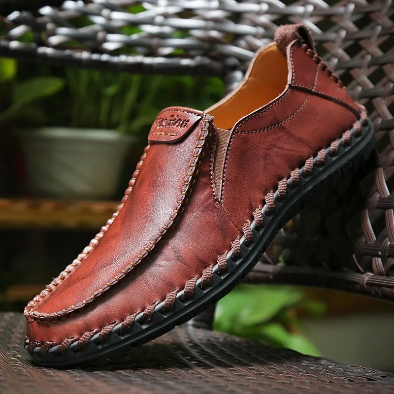 

Итальянская модная мужская повседневная обувь ручной работы роскошный бренд Мокасины для мужчин Лоферы дизайнер обувь для вождения лодки ...