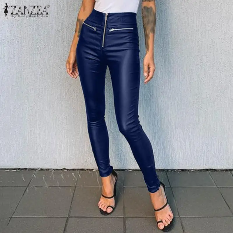 2022 ZANZEA Women PU Leather Pants Spring Autumn Skinny Zipper Pants Casual Solid Pockets Office Lady Bottoms Oversized Palazzo
2022 ZANZEA Women PU Leather Pants Spring Autumn Skinny Zipper Pants Casual Solid Pockets Office Lady Bottoms Oversized Palazzo