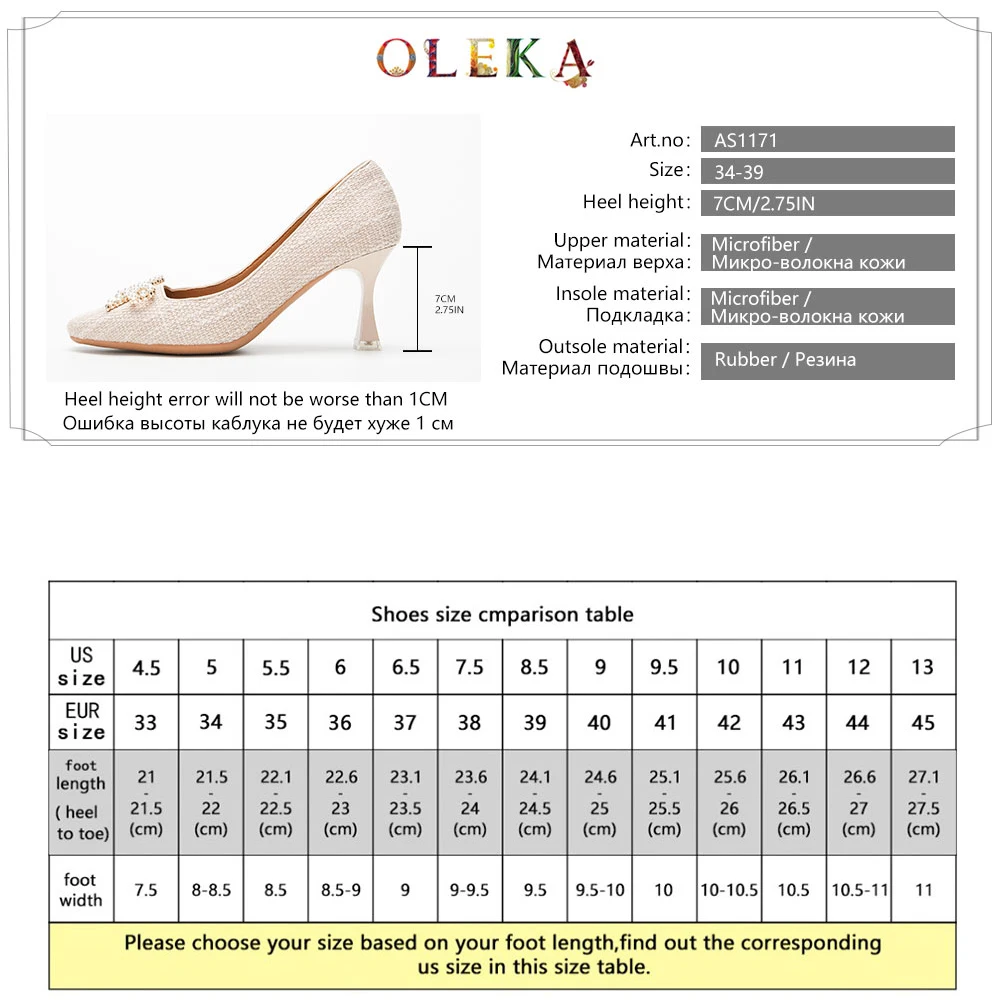 OLEKA Thin Heels Shoes Elegant Style Metal Decoration Strange Heeloffice & Career Spring/autumn Basic Square Toe Heels AS1171
OLEKA Thin Heels Shoes Elegant Style Metal Decoration Strange Heeloffice & Career Spring/autumn Basic Square Toe Heels AS1171