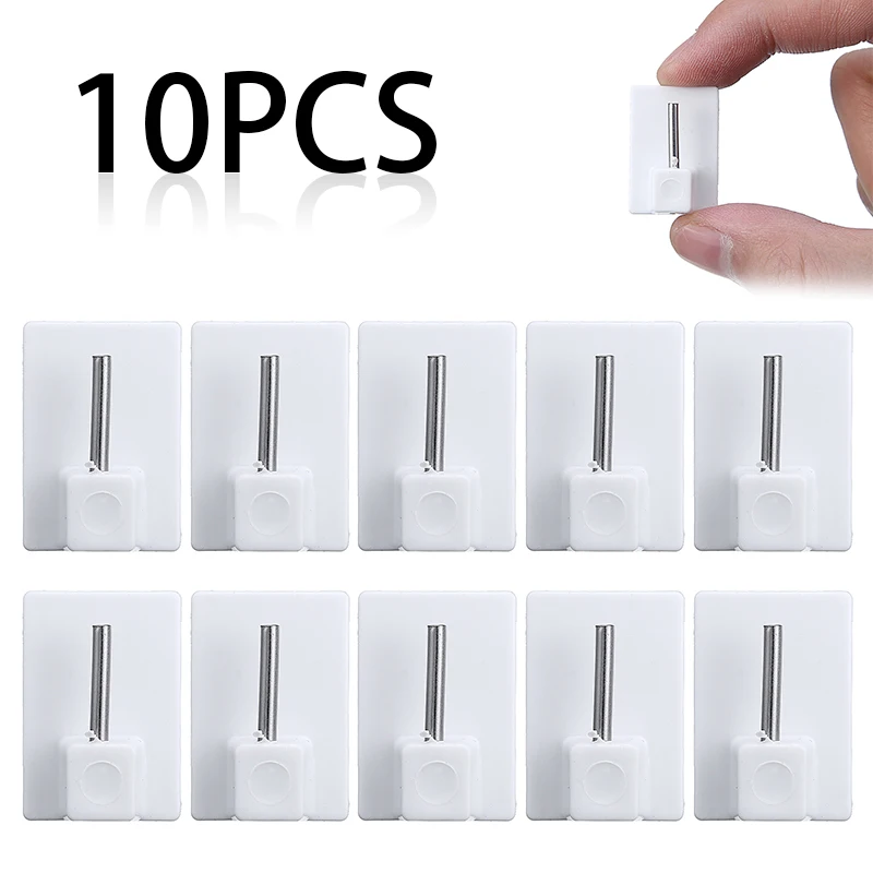 New Arrivals 10pcs Stick On Curtain Wire Hooks PVC Frame Self Adhesive Net Rail Rod Pin For Kitchen Bathroom
New Arrivals 10pcs Stick On Curtain Wire Hooks PVC Frame Self Adhesive Net Rail Rod Pin For Kitchen Bathroom