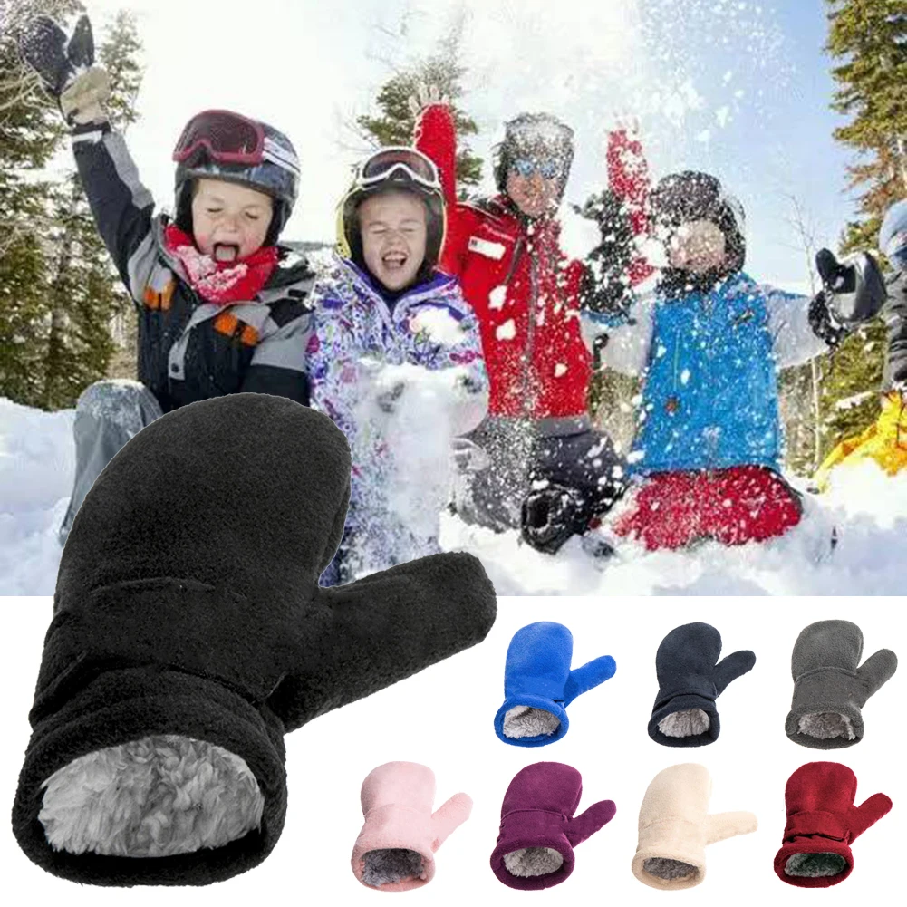 Kids Gloves With Polar Fleece Lined Full Finger Adjustable Mitten Gloves Winter Warm Thick Children Gloves
Kids Gloves With Polar Fleece Lined Full Finger Adjustable Mitten Gloves Winter Warm Thick Children Gloves