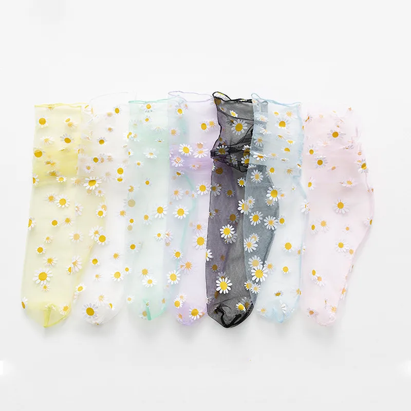 Floral Socks Women Transparent Mesh Ankle Daisy Socks Girls Ladies Ultra-Thin Princess Tulle Elastic Long Socks Female Summer
Floral Socks Women Transparent Mesh Ankle Daisy Socks Girls Ladies Ultra-Thin Princess Tulle Elastic Long Socks Female Summer