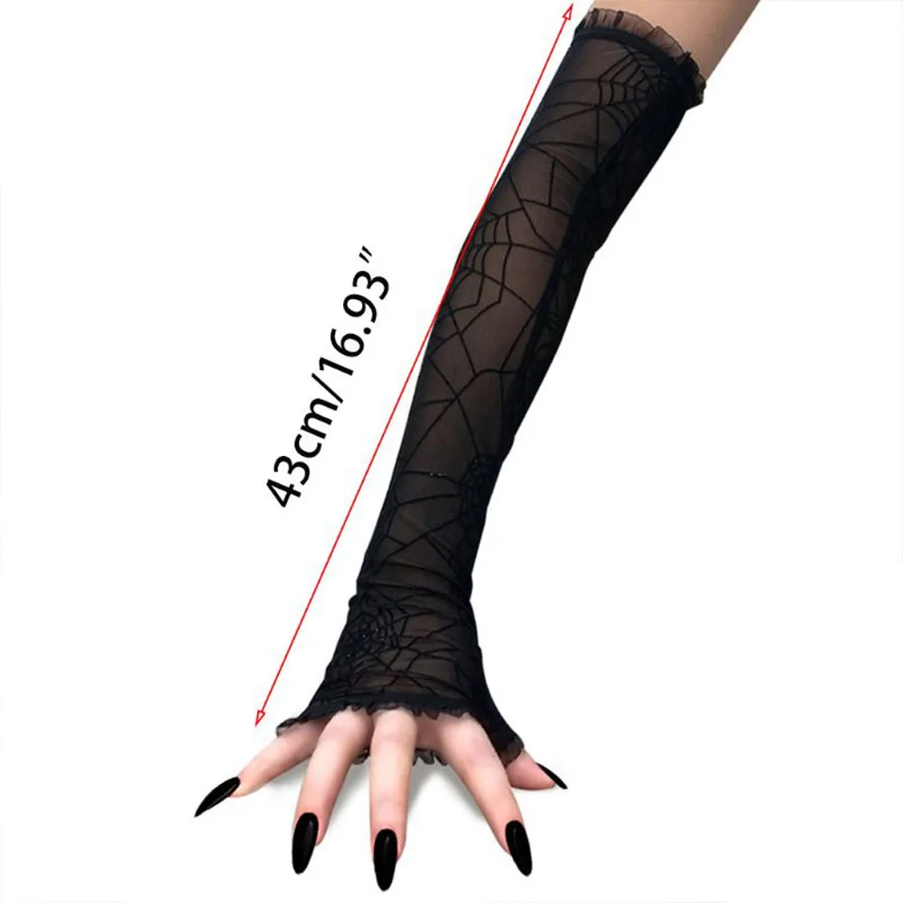 Fingerless Long Gloves Women Halloween Rhinestone Spider Web Arm Warmer Mittens Cosplay Costume Accessories Party
Fingerless Long Gloves Women Halloween Rhinestone Spider Web Arm Warmer Mittens Cosplay Costume Accessories Party