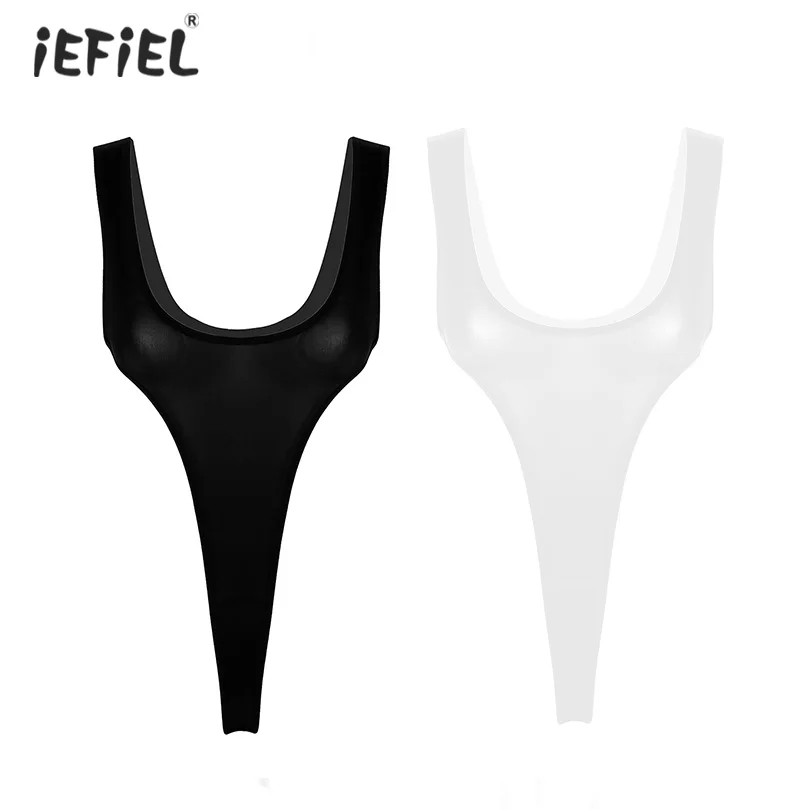 

iEFiEL Sexy Lingerie Leotard Erotic Women Bodysuit Backless See-through Transparent High Cut Thong Underwear Female Nightwear