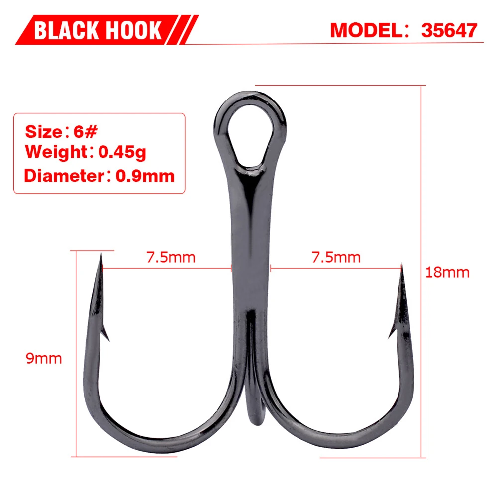 50pcs Fishing Hooks High Carbon Steel Short Shank Treble Trible Fishhook Strong Barbed Hard Pesca Iscas Fish Tackle Tools
50pcs Fishing Hooks High Carbon Steel Short Shank Treble Trible Fishhook Strong Barbed Hard Pesca Iscas Fish Tackle Tools