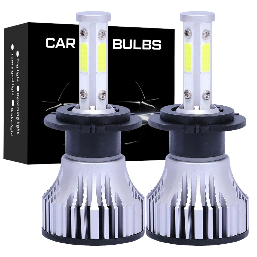 2PCS New 4 Sides LED 6500K H11 H4 H7 H1 H3 H8 9004 9005 9006 9007 Car LED Headlight Bulbs Auto Led HB3 HB4 HB5 880 Headlamps 12V
2PCS New 4 Sides LED 6500K H11 H4 H7 H1 H3 H8 9004 9005 9006 9007 Car LED Headlight Bulbs Auto Led HB3 HB4 HB5 880 Headlamps 12V