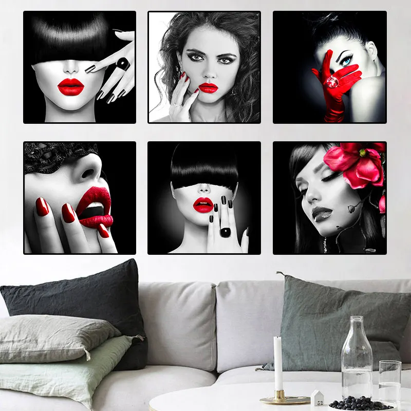 Red Lip MakeUp Beauty Makeup Wall Decor Painting Women Girls Canvas Art Print Poster, Wall Pictures For Home Decoration HD2165
Red Lip MakeUp Beauty Makeup Wall Decor Painting Women Girls Canvas Art Print Poster, Wall Pictures For Home Decoration HD2165