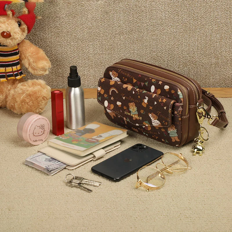 Messenger Fashion Small Bag Bear Messenger Camera Bag Female Lightweight Small Square Bag Cute Cartoon Printed 
Messenger Fashion Small Bag Bear Messenger Camera Bag Female Lightweight Small Square Bag Cute Cartoon Printed