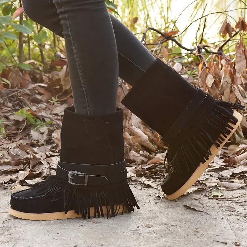 Fashion Women Boots Non-slip Roman Tassel Winter Ankle Snow Boots Women Platform Winter Shoes Fur Botas Mujer Plus Size 43
Fashion Women Boots Non-slip Roman Tassel Winter Ankle Snow Boots Women Platform Winter Shoes Fur Botas Mujer Plus Size 43