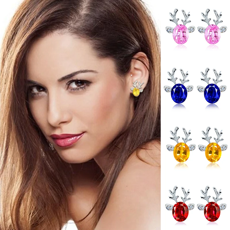 Silver Stud Earrings 2021 Trend Elk Antlers Acrylic Zircon Piercing Korean Fashion Christmas Jewelry Accessories
Silver Stud Earrings 2021 Trend Elk Antlers Acrylic Zircon Piercing Korean Fashion Christmas Jewelry Accessories