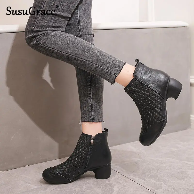 Susugrace Casual Zapatos Mujer High Heel Sexy Women Ankle Boots Black Brown Fashion Zipper High Shoes for Women New Arrivals
Susugrace Casual Zapatos Mujer High Heel Sexy Women Ankle Boots Black Brown Fashion Zipper High Shoes for Women New Arrivals