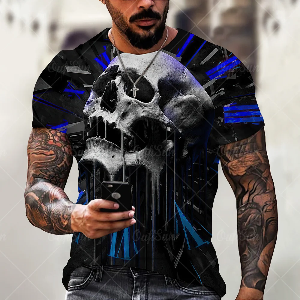 Horror Skull 3D Pirnt Men's T Shirt Summer Skeleton Punk Style Vintage Oversized T-Shirts Street Loose Tops Tees Men Clothing
Horror Skull 3D Pirnt Men's T Shirt Summer Skeleton Punk Style Vintage Oversized T-Shirts Street Loose Tops Tees Men Clothing