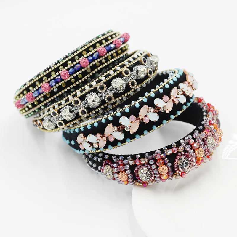 Handmade Elegant Luxury Red Crystal Beads Headbands Rhinestone Headdress Diamante Thicken Hairbands For Women Charm Hair Jewelry 
Handmade Elegant Luxury Red Crystal Beads Headbands Rhinestone Headdress Diamante Thicken Hairbands For Women Charm Hair Jewelry