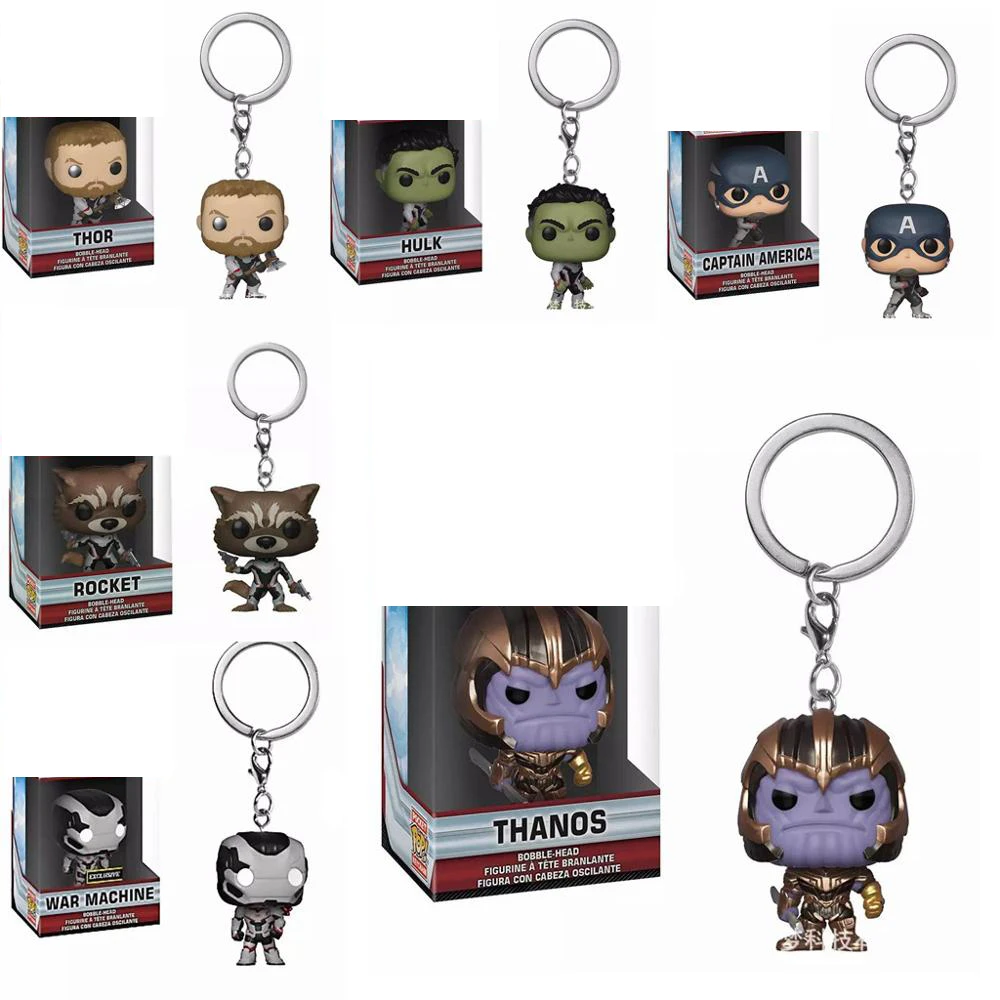 FUNKO с принтами "Marvel" "Мстители" 4 танос Тора Халка брелок в виде ракеты экшн