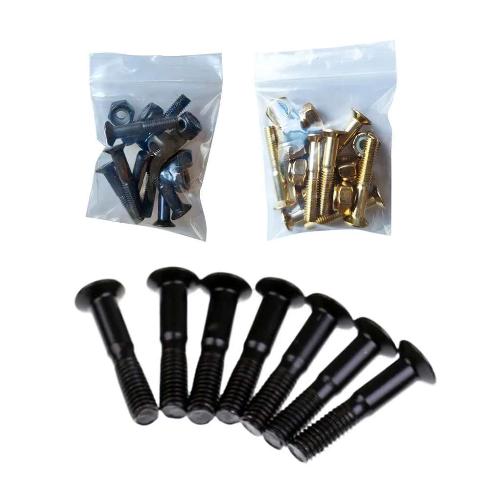 25mm Skateboard Hardwares Screws Carbon Steel Black/Gold Longboard Truck Screws Bolts Set DIY Replacement Parts Accessories
25mm Skateboard Hardwares Screws Carbon Steel Black/Gold Longboard Truck Screws Bolts Set DIY Replacement Parts Accessories