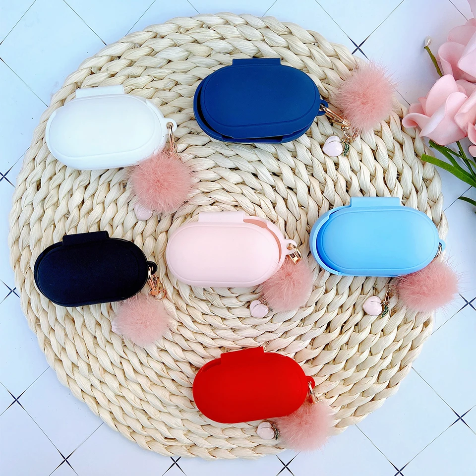 

Cute Peach Silicone Cover for Samsung Galaxy Buds / Buds+ Plus Case Bluetooth Earphone Charging Box Skin Wireless Headset Bag
